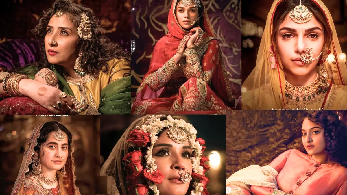 character costumes of heera mandi movie