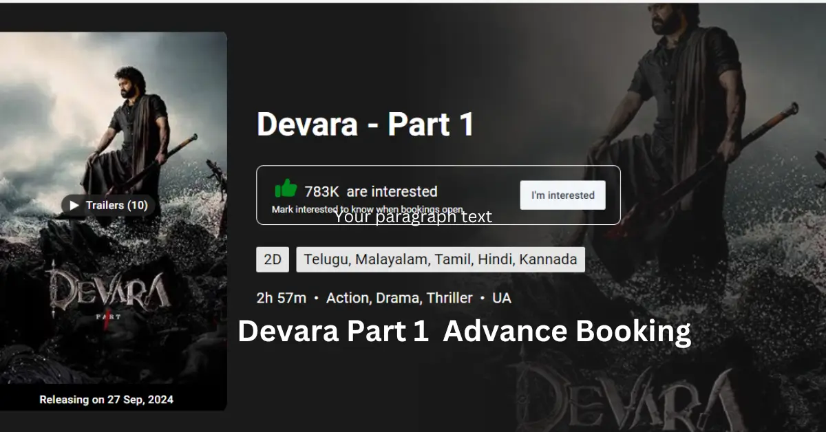 Devara Part 1 Advance Booking riport